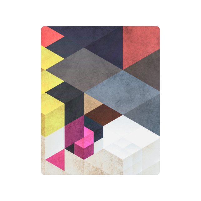 抽象芸術幾何学的アートメタルウォールアート メタルプリント (正面)