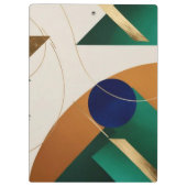 抽象芸術幾何学的アートモダンポスターミニマル クリップボード (裏面)