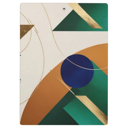 抽象芸術幾何学的アートモダンポスターミニマル クリップボード (裏面)