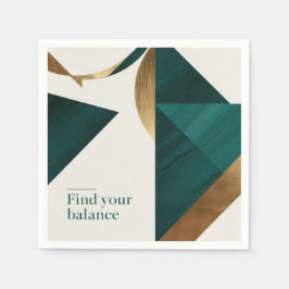 抽象芸術幾何学的アートモダンポスターミニマル スタンダードカクテルナプキン