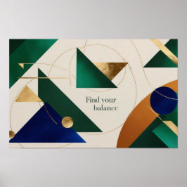 抽象芸術幾何学的アートモダンポスターミニマル ポスター