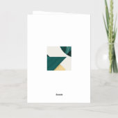 抽象芸術幾何学的アートモダンポスターミニマル 箔グリーティングカード (裏面)