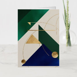抽象芸術幾何学的アートモダンポスターミニマル 箔グリーティングカード