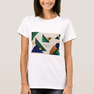 抽象芸術幾何学的アートモダンポスターミニマル Tシャツ