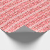抽象芸術幾何学的アートレッドピンク ラッピングペーパー (角)