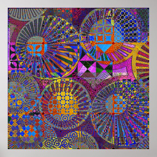 抽象芸術幾何学的アートワーク ポスター (正面)