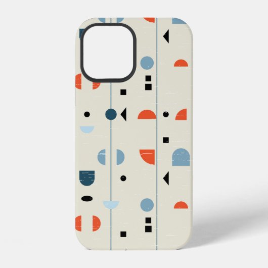 抽象芸術幾何学的インスパイア継ぎ目なしパターン iPhoneケース (裏面)