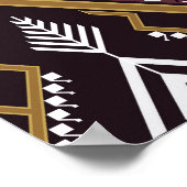 抽象芸術幾何学的エスニック、壁紙デザイン。 ポスター (角)