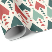 抽象芸術幾何学的クリスマスツリー ラッピングペーパー (ロールコーナー)