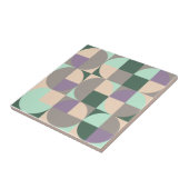 抽象芸術幾何学的グリーンラベンダーベージュ タイル (側面)