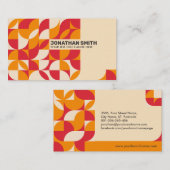 抽象芸術幾何学的シェイプズバウハウス 名刺 (正面/裏面)