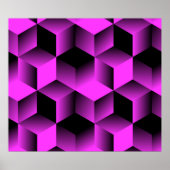 抽象芸術幾何学的シームレスパターンとグリッドc ポスター (正面)