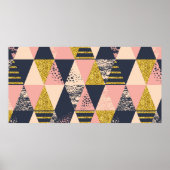 抽象芸術幾何学的シームレスパターンとトレンディーgl ポスター (正面)