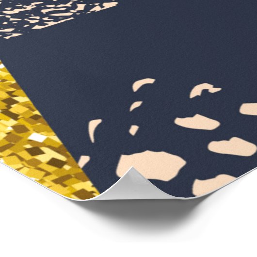 抽象芸術幾何学的シームレスパターンとトレンディーgl ポスター (角)