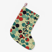 抽象芸術幾何学的シームレスパターンデザイン。 スモールクリスマスストッキング (正面 (吊り時))