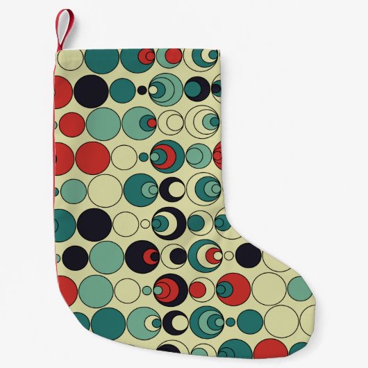 抽象芸術幾何学的シームレスパターンデザイン。 スモールクリスマスストッキング (正面)