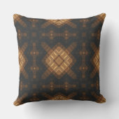 抽象芸術幾何学的シームレス先住民パターン クッション (裏面)