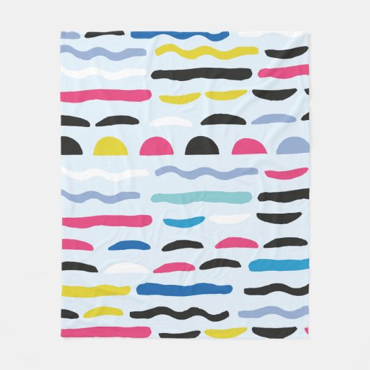 抽象芸術幾何学的シームレス装飾パターン フリースブランケット (正面)