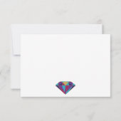 抽象芸術幾何学的ダイヤモンドジュエルウェディングRSVPカード 出欠カード (裏面)