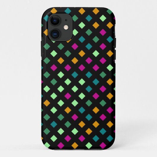 抽象芸術幾何学的ダイヤモンド |レトロモダンマス Case-Mate iPhoneケース (裏面)
