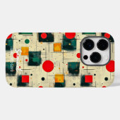 抽象芸術幾何学的デザインと名前をカスタムする Case-Mate iPhoneケース (裏面 (横))