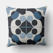 抽象芸術幾何学的デザイン（円形および線形） クッション (裏面)