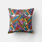 抽象芸術幾何学的デジタルパターンデザイン25 クッション (裏面)