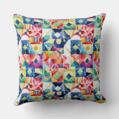 抽象芸術幾何学的デジタルパターン17 – スローPIlow クッション (裏面)