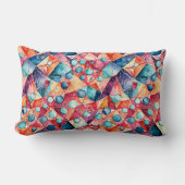 抽象芸術幾何学的デジタルパターン29 – 枕 (正面)