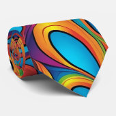 抽象芸術幾何学的デジタルパターン35 – メンズタイ ネクタイ (ロール)
