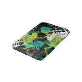 抽象芸術幾何学的ドットストライプパターン バスマット (アングル)