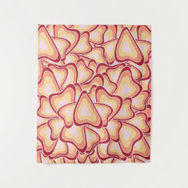 抽象芸術幾何学的ハートパターン タペストリー