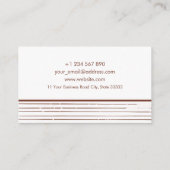 抽象芸術幾何学的バラ金箔写真家 名刺 (裏面)