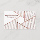 抽象芸術幾何学的バラ金箔写真家 名刺 (正面)