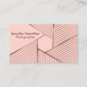 抽象芸術幾何学的バラ金箔写真家 名刺 (正面)