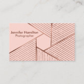 抽象芸術幾何学的バラ金箔写真家 名刺 (正面)