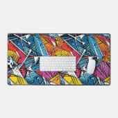 抽象芸術幾何学的パターンデザイン21 - Desk Mat デスクマット (キーボード&マウス)