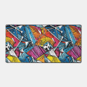 抽象芸術幾何学的パターンデザイン21 - Desk Mat デスクマット (正面)