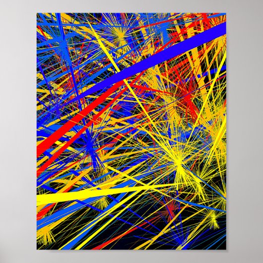 抽象芸術幾何学的パターンデザイン ポスター (正面)