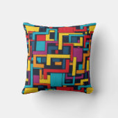 抽象芸術幾何学的パターン抽象芸術 モダン クッション (裏面)