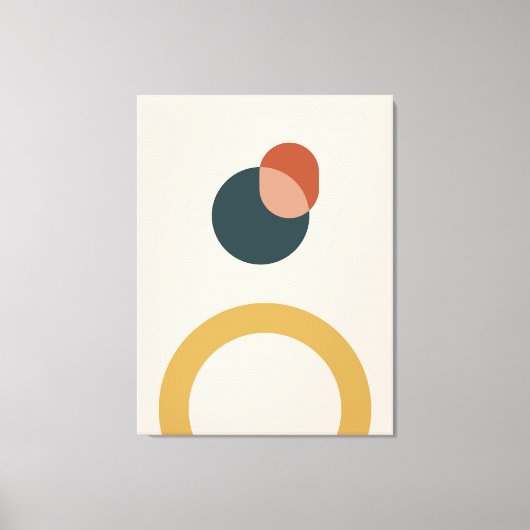 抽象芸術幾何学的パターン背景 キャンバスプリント (正面)