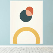 抽象芸術幾何学的パターン背景 キャンバスプリント (インサイチュ (ウッドフロア))