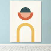 抽象芸術幾何学的パターン背景 キャンバスプリント (インサイチュ (ウッドフロア))