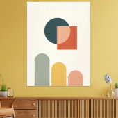 抽象芸術幾何学的パターン背景 キャンバスプリント (インサイチュ (リビング))