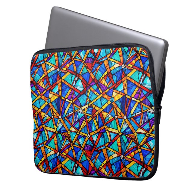 抽象芸術幾何学的パターン22 -ラップトップスリーブ ラップトップスリーブ (正面左)