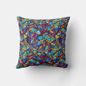 抽象芸術幾何学的パターン22 -装飾用クッション クッション (裏面)