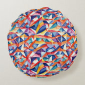 抽象芸術幾何学的パターン23 – ラウンド装飾用クッション ラウンドクッション (裏面)