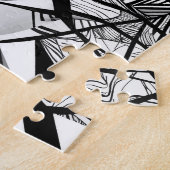 抽象芸術幾何学的パターン24 -パズル ジグソーパズル (側面)