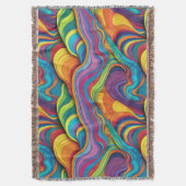 抽象芸術幾何学的パターン34 -ブランケット スローブランケット (正面縦)