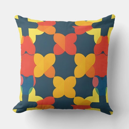 抽象芸術幾何学的パターン クッション (正面)